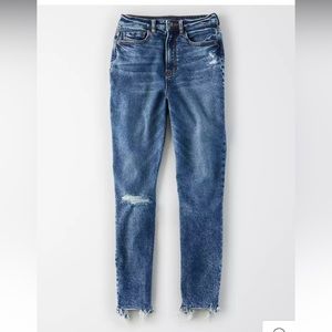 American Eagle jeans highest rise mom jeans